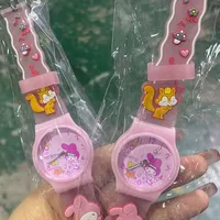 New Hello Kitty Kuromi Cute Cartoon Kids Watch Jelly Sanrio Quartz Watch Gift for Boys Girls