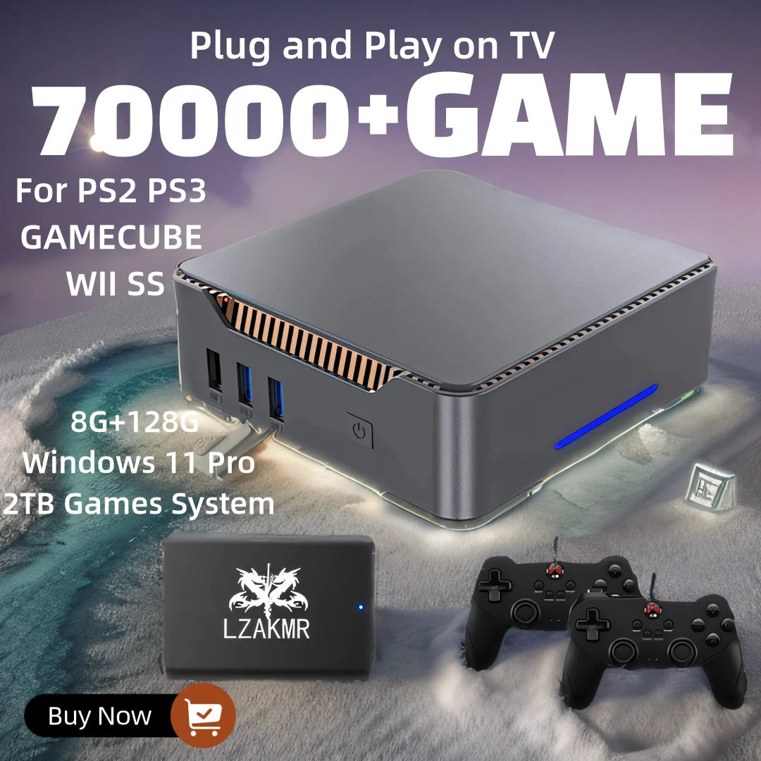 

Lets You Unlock Full Potential Of Gaming NEW GK3V N5105 8G 128GSSD Windows 11Pro 2TB Games System 70000+GAME For PS2 PS3 WII SS