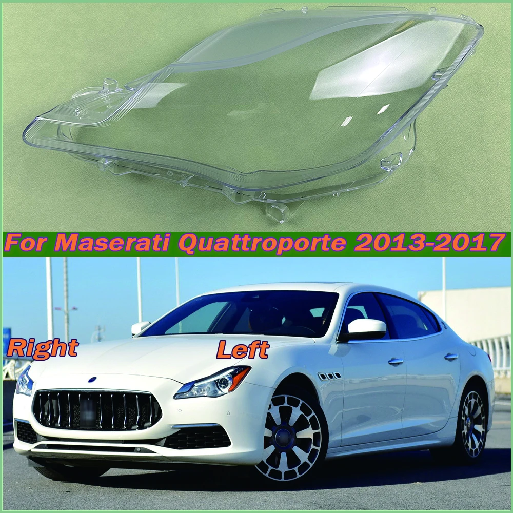 For Maserati Quattroporte 2013-2017 Headlight Shell Headlamp Transparent Lampshade Cover Lens Plexiglass Auto Replacement Parts