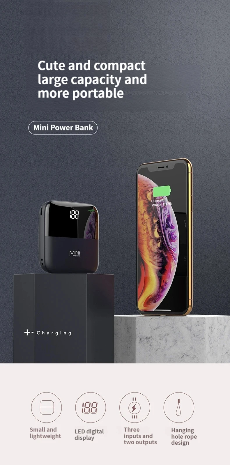 Mini Powerbank 10000mAh Portable Power Bank External Auxiliary Spare Battery Phone Fast Charger For Apple iPhone Samsung Xiaomi 1 Sa89668477552458fbd4c2070bcd0935bj