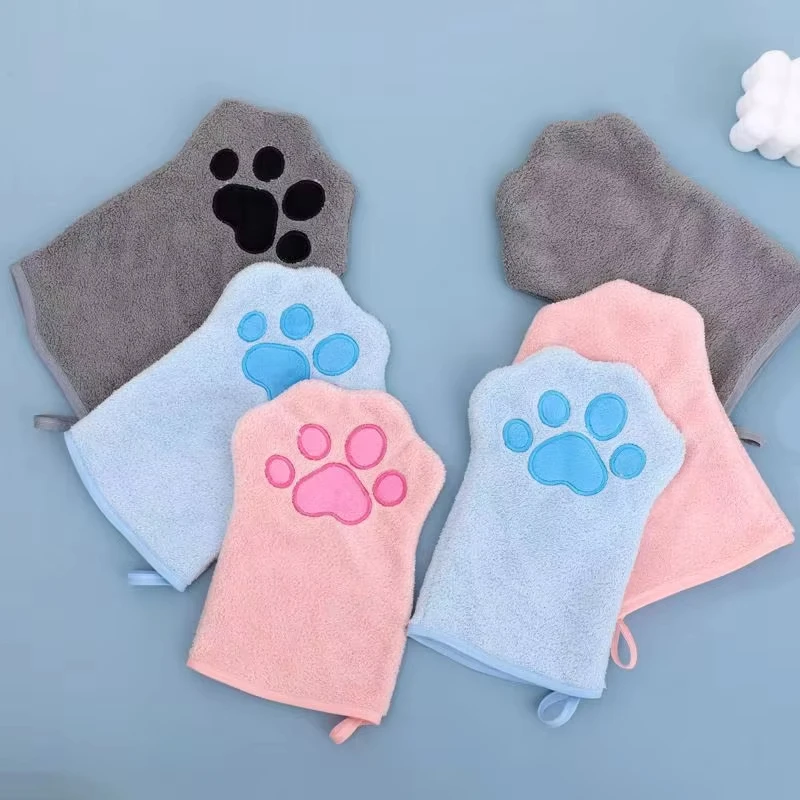 Microfiber Quick-Dry Pet Grooming Mitt and Towel Combo