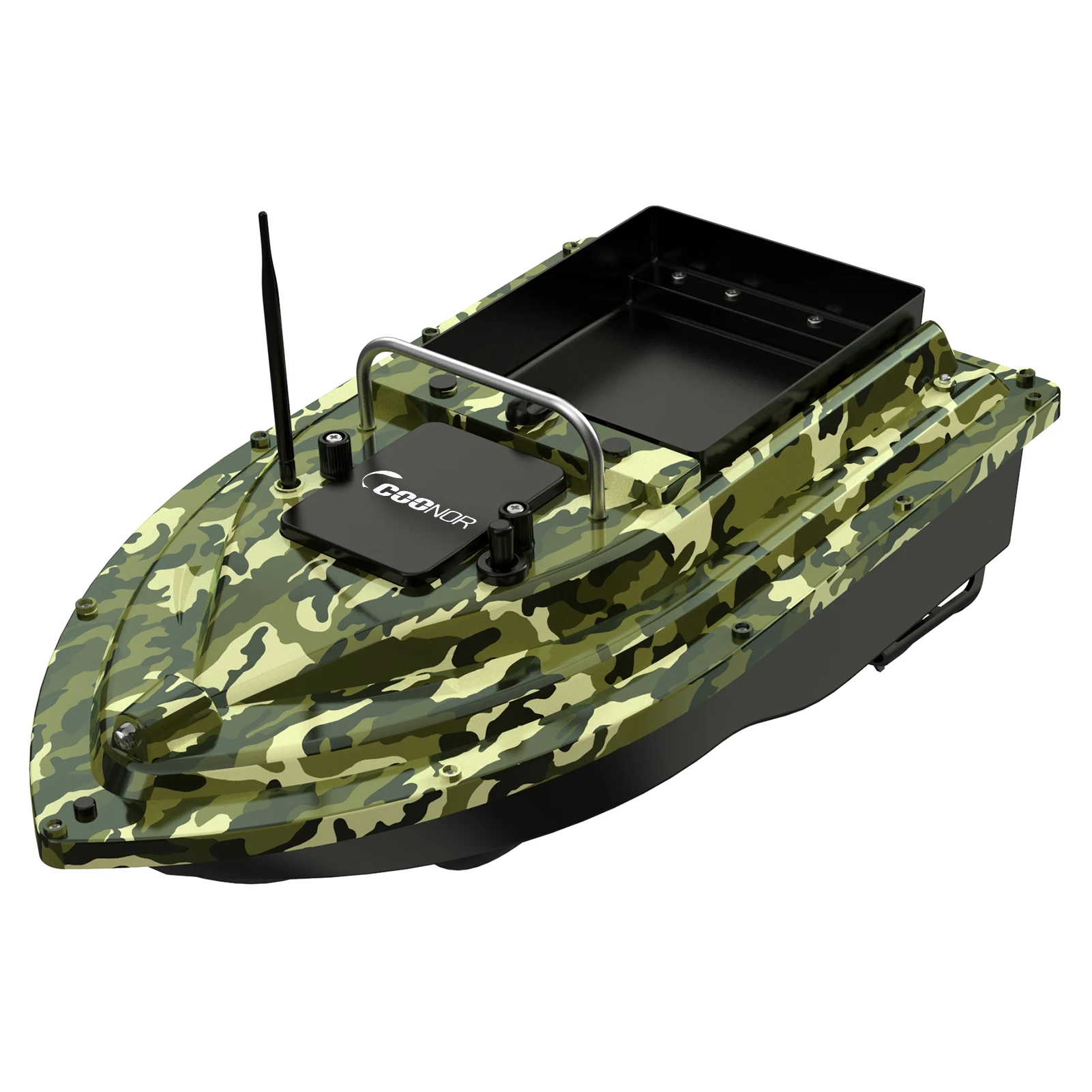 Bateau RC pêche GPS 400-500m avec grand conteneur appâts