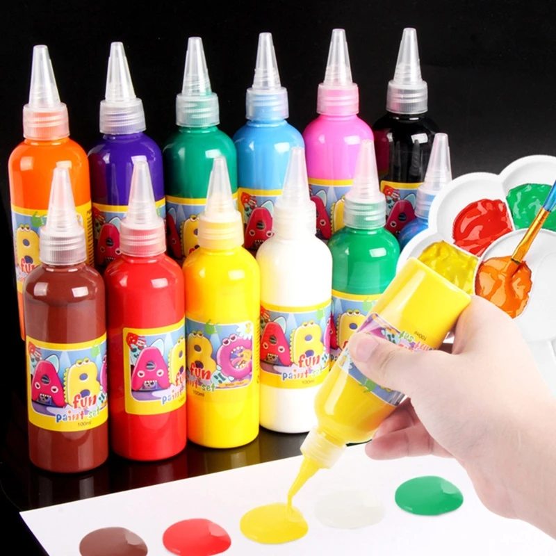 Washable Kids Paint Safe Vibrant 12 Colors For Boys Girls Hobby