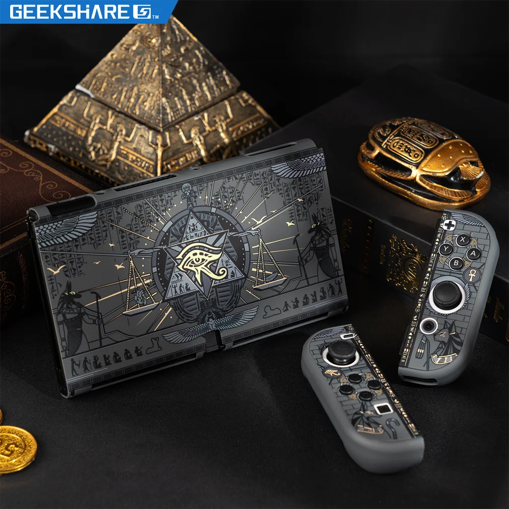 Capa de Cristal para Nintendo Switch Oled ns Joy-con Controlador de Proteção da Pele Case Protetor Completo
