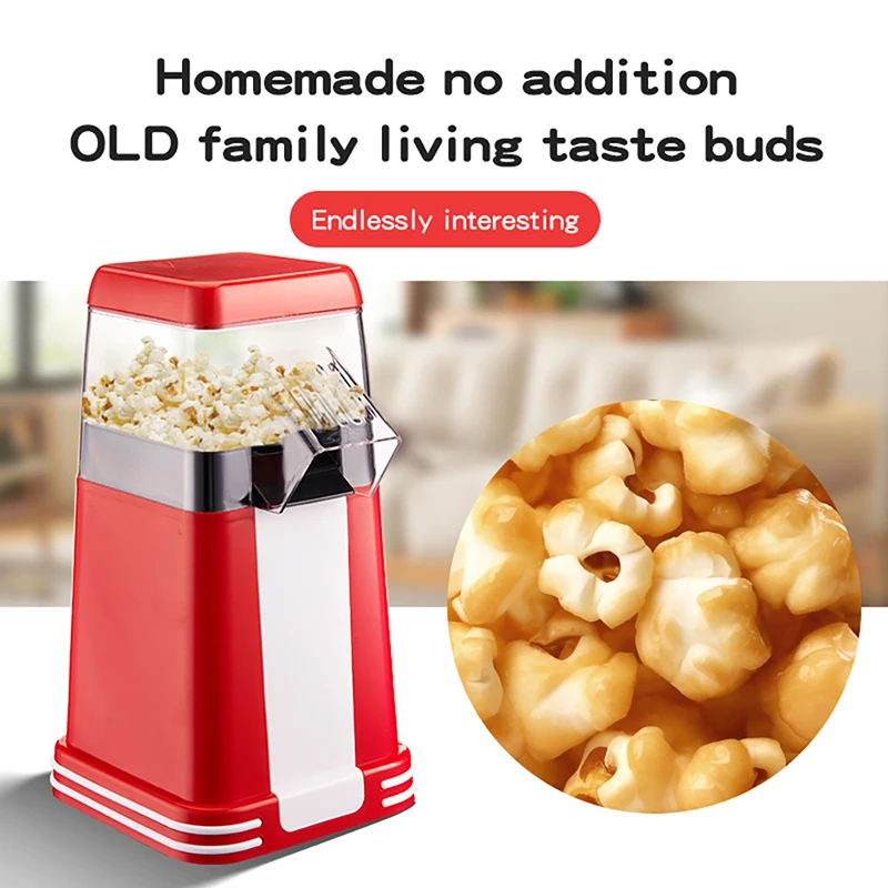 YR Home Popcorn Maker Mini Convenient 220V Fully Automatic Popcorn Maker 1200W Home Kitchen Appliance Popcorn Maker Corn Cooker 2