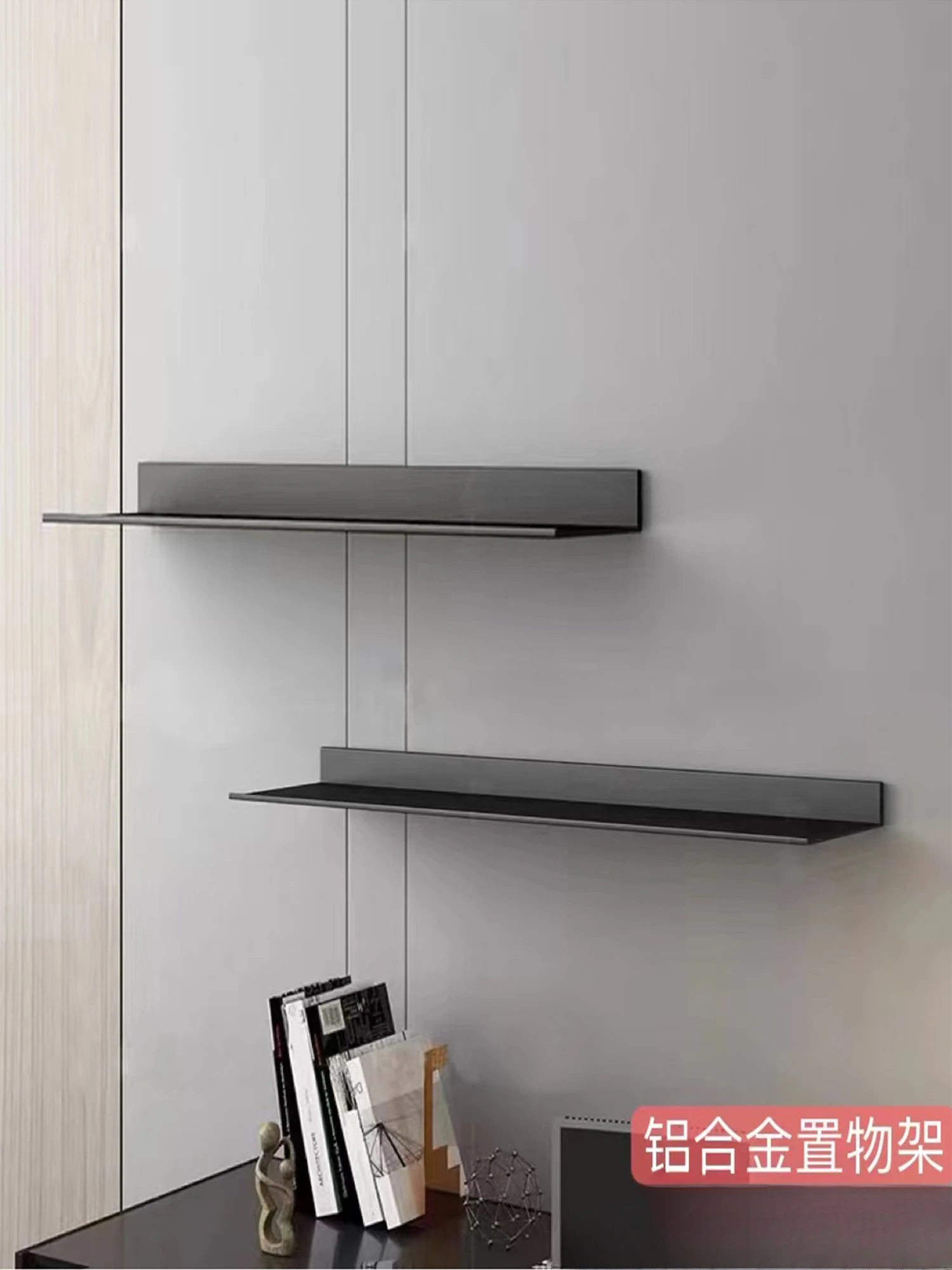 

Aluminum alloy shelves: modern minimalist craftsmanship, creative bookshelves, metal shelves, simple wall mounted storage