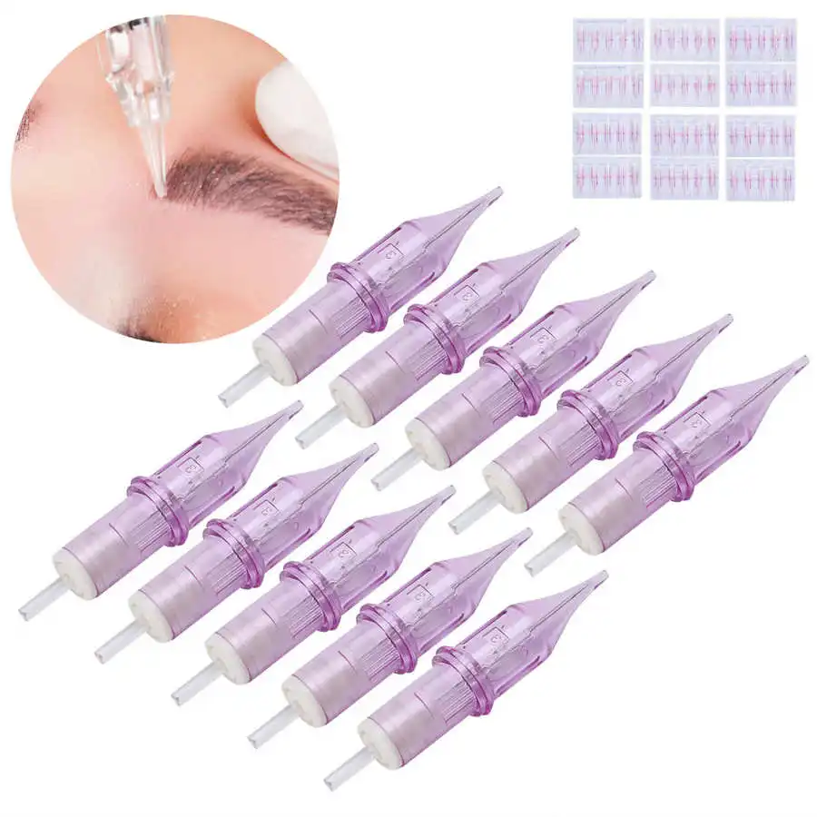 

3/5/7/9/11/13 RL Disposable Tattoo Needle Microblading Eyebrow Lip Body Tattoo Machine Pen Cartridge Needle Accessory 10pcs/Box