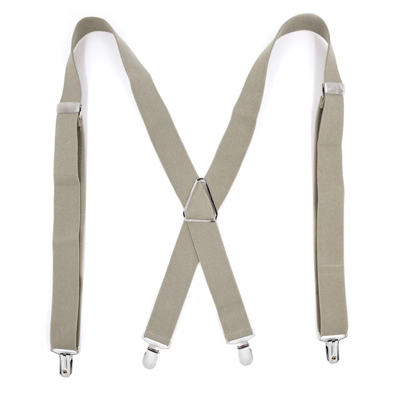 Unisex Colorful Elastic Y-Back Suspender with Adjustable Straps