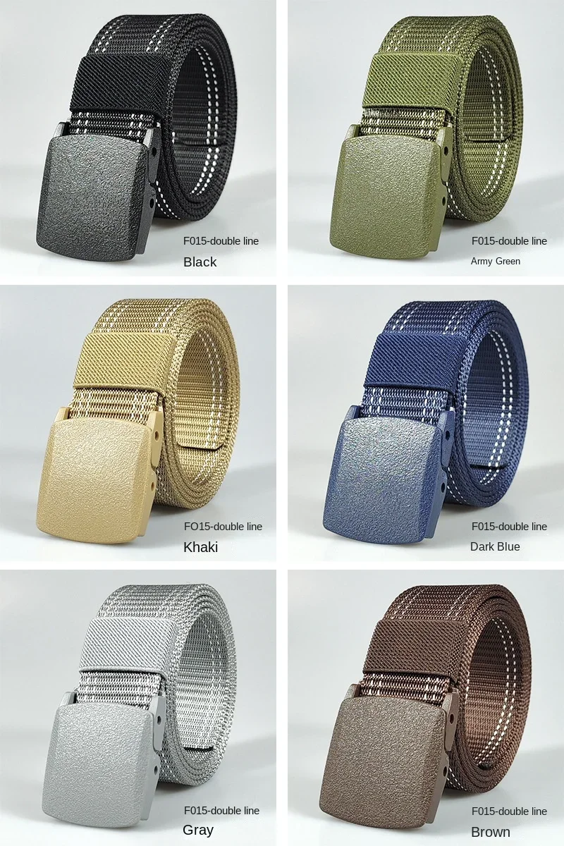 Red Automatic Buckle Nylon - Men Belt Waist Canvas Belt Outdoor Strap Travel Jeans Black Belts for Women