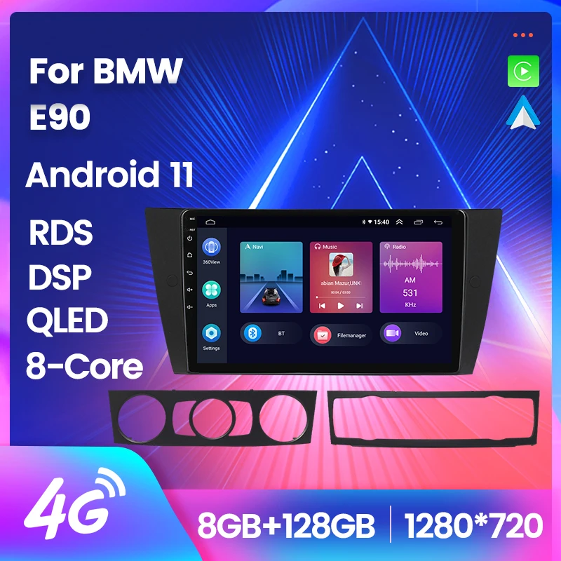 

Интеллектуальная система Android 11, бортовой мультимедийный плеер для BMW E90, 8-ядерный видеоплеер, Wi-Fi, GPS-навигация, DSP Carplay + Auto