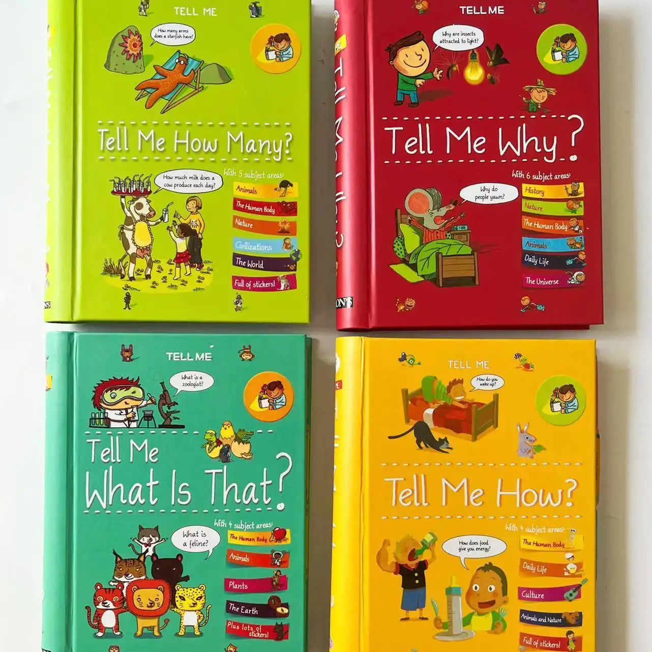 4 Volumi Di Libri Inglesi Originali Tell Me Series Barron Fun Quiz Libri Scientifici Per Bambini Libri Puzzle Per Bambini