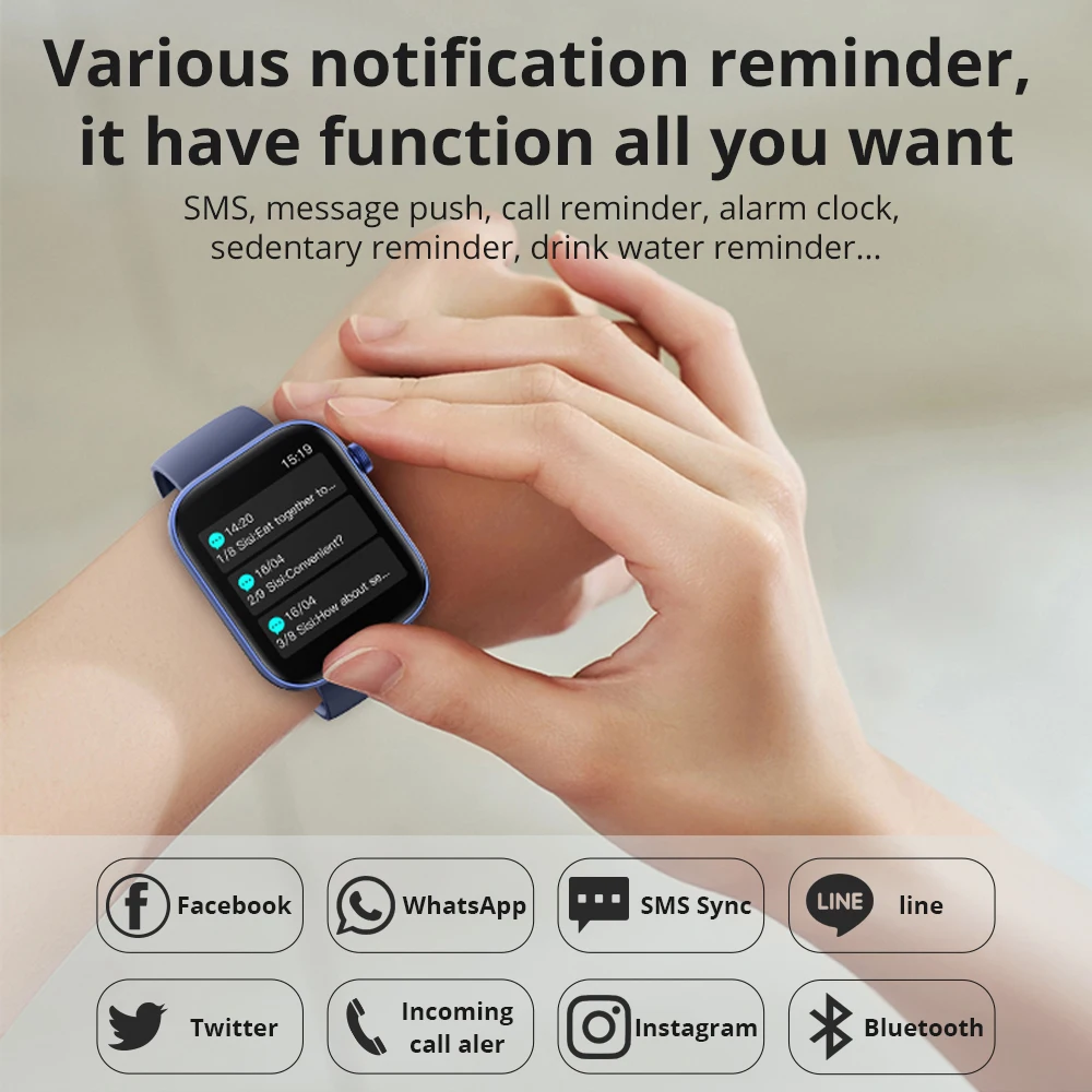 COLMI P71 Smartwatch per uomini e donne con chiamate vocali Monitoraggio della salute IP68 Notifiche intelligenti impermeabili Assistente vocale - immagine 5