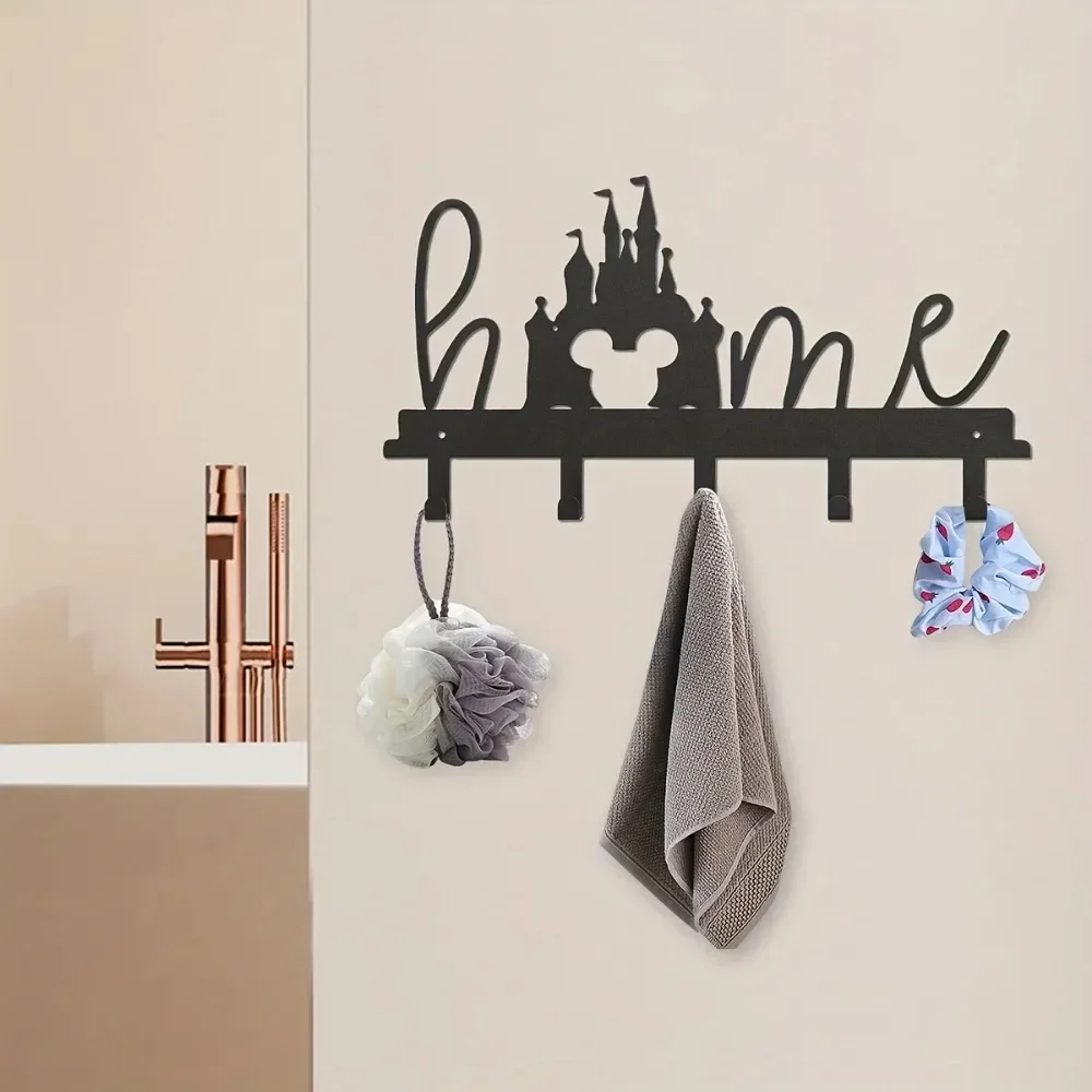 Metal Creative Key Hangers, Wall Mounted Hangers Hooks, Household Multi-Purpose Coat Bag Key Hooks Hanging Wall Art 3