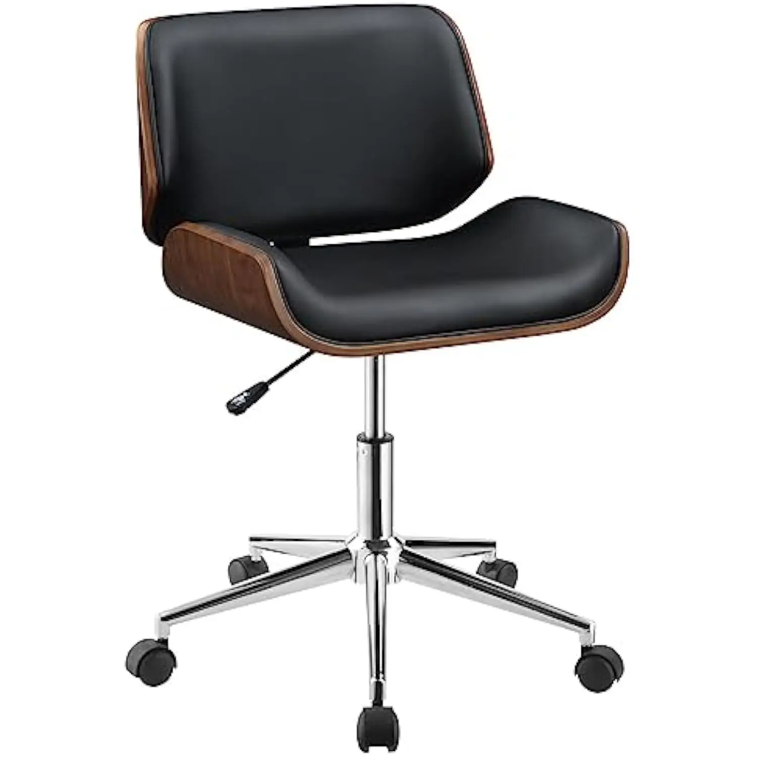 Furnishings Addington Adjustable Height Office Chair Black and Chrome 6