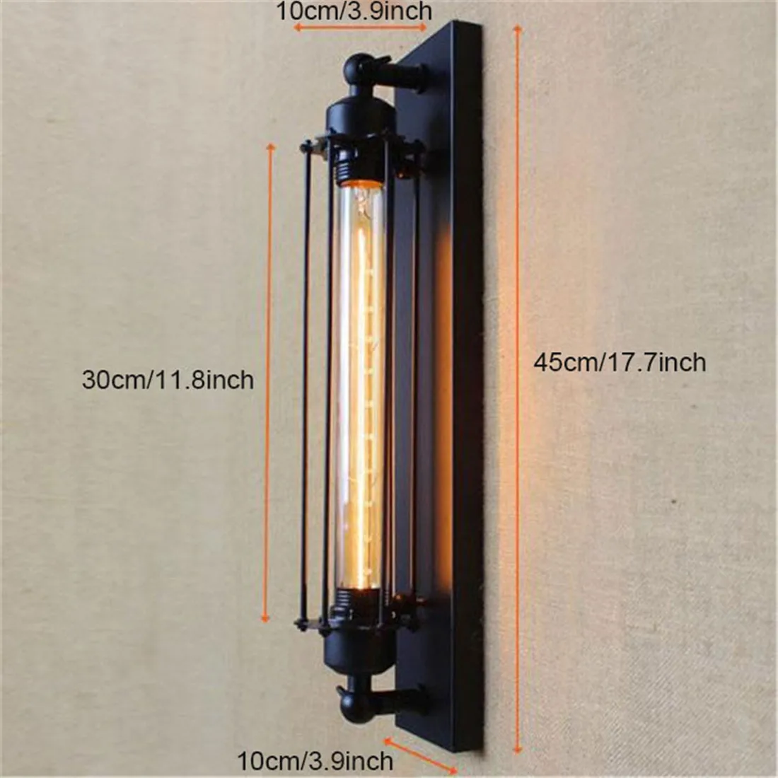 AC110V 220v Steampunk T30 Edison Bulb Lamps Art Deco Vintage Wall Sconces Lamp Home Lighting Decorative Wall Light Sconces Luz