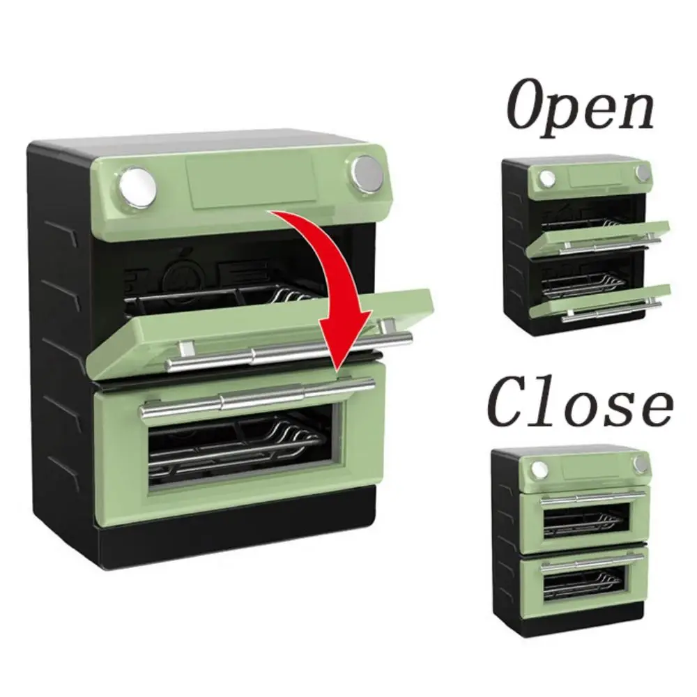 Resin Crafts 1/12 Dollhouse Simulation Refrigerator Mini Furniture Ornaments Bilayer Mini Simulation Freezer Model