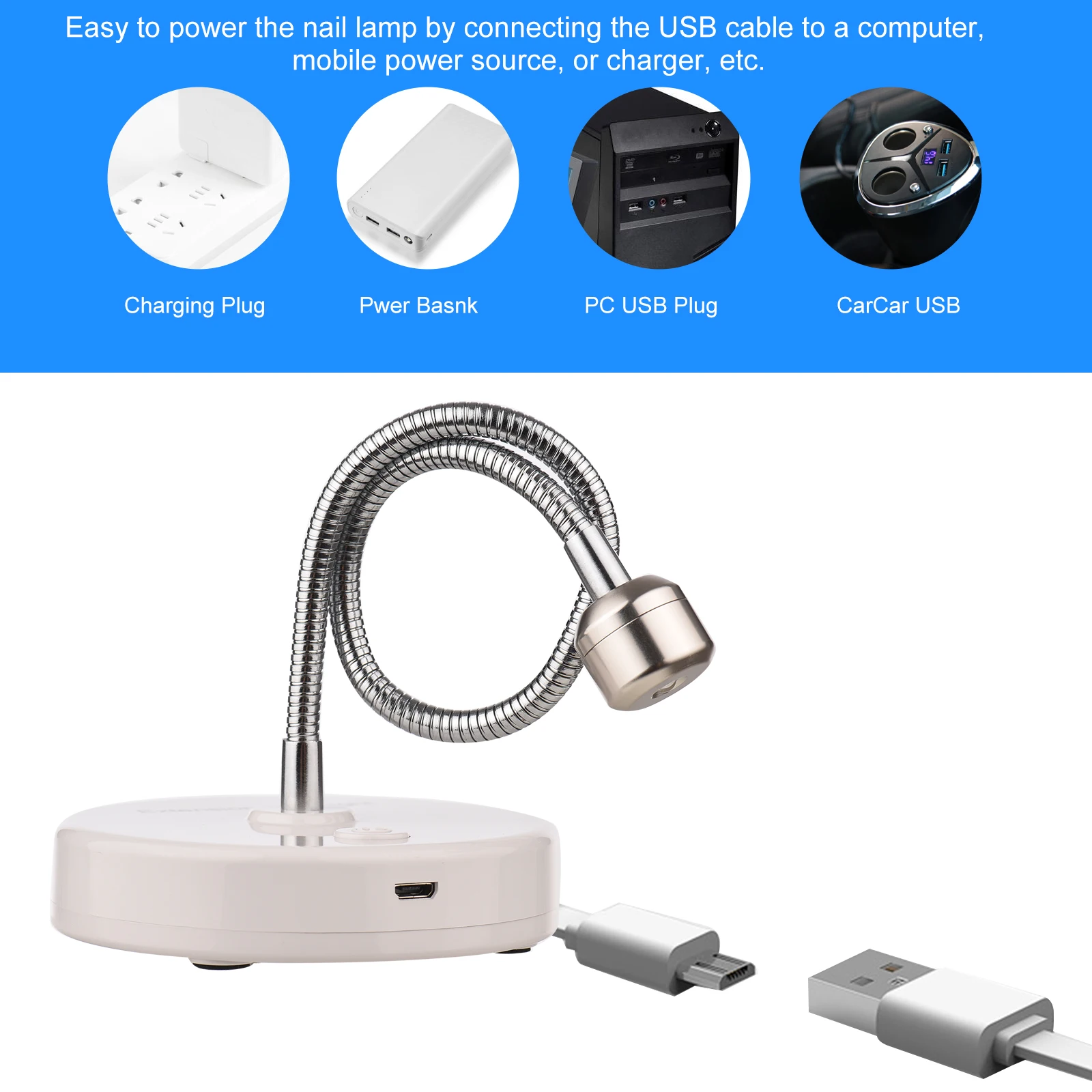 

Mini UV LED Nail Lamp Gel Polish Nail Dryer Curing Lamp Nail UV Light LED Therapy Light Nail Art Tools