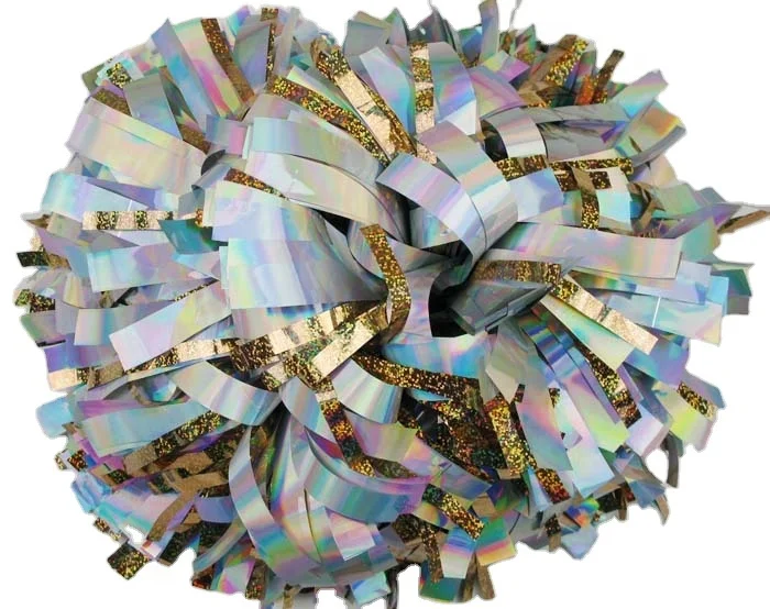 High Quality Cheerleading Pom Poms Direct Factory Supply Made From PET and Plastic