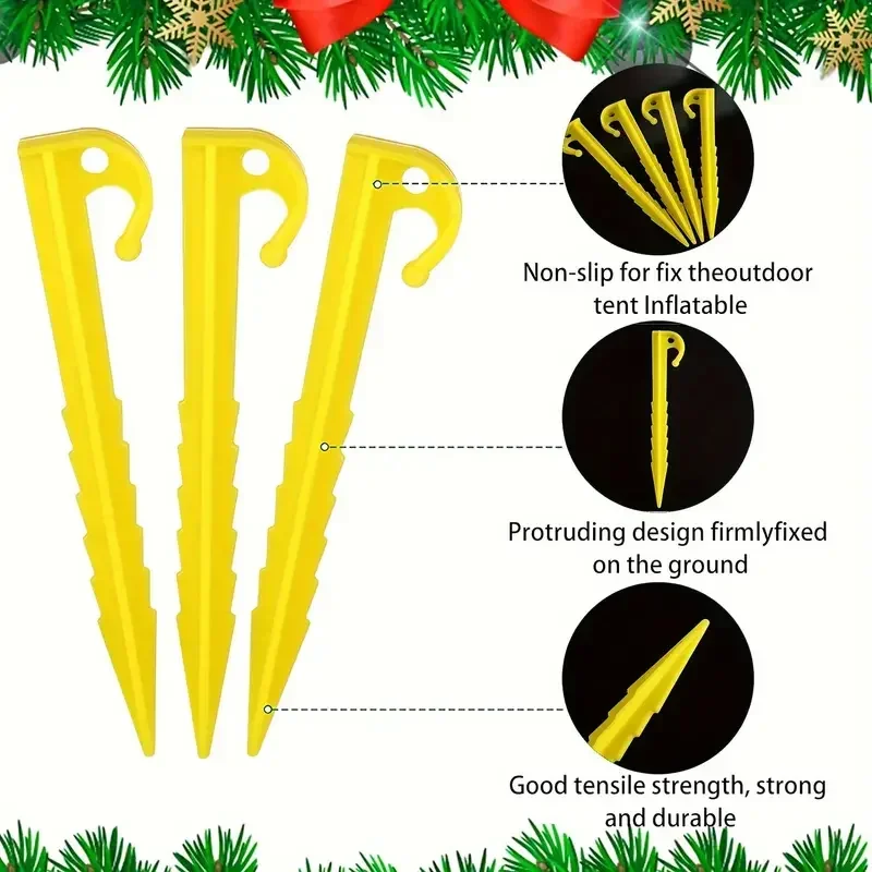 Spirals Plastic Tent Stakes Camping Tent Accessories Tent Pegs 10-30Pcs