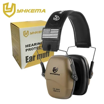 YHKEMA Cuffie di sicurezza Cuffie antirumore regolabili con cancellazione del rumore Auricolari da tiro antirumore