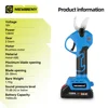 NEWBENY Brushless Electric Pruner Shear 2 Gears Cordless Tree Branches Electric Pruning Garden Tool For Makita 18V Battery 2