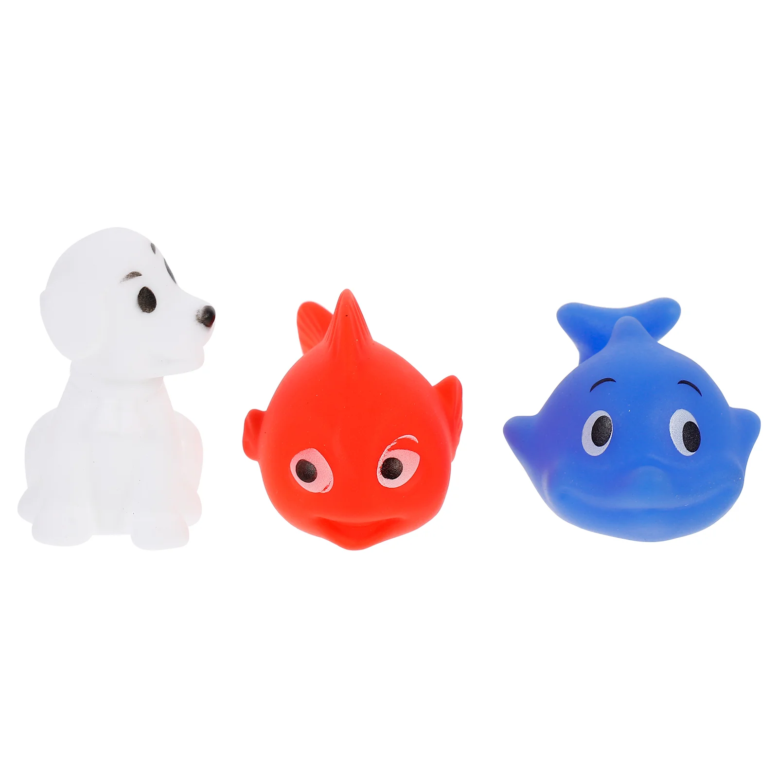 

3pcs Bathtub Colorful Cartoon Marine Bathing Figurine Game Creature Squirter for Toddlers Kids Random Style