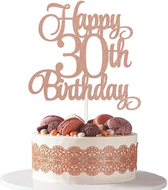 Decoration Gateau Anniversaire, Joyeux Anniversaire Cake Topper,Cake topper  gâteau d'anniversaire,Happy Birthday Cake Topper,pour Décorer Gâteau  d'anniversaire Fête (Or) : : Cuisine et Maison