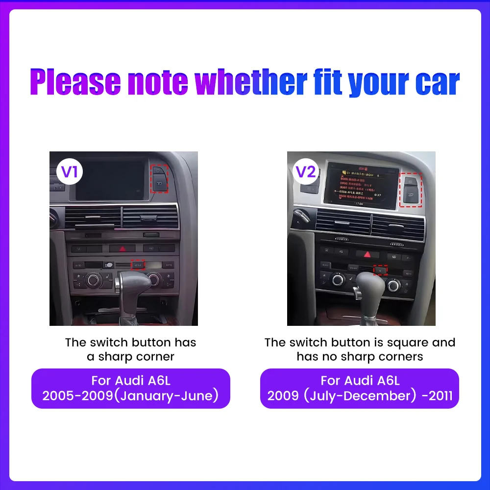 Autoradio Android da 8,8 pollici per Audi A6 2005-2012 Lettore multimediale di navigazione GPS IPS Carplay Android Auto Bluetooth WIFI 4G - immagine 2