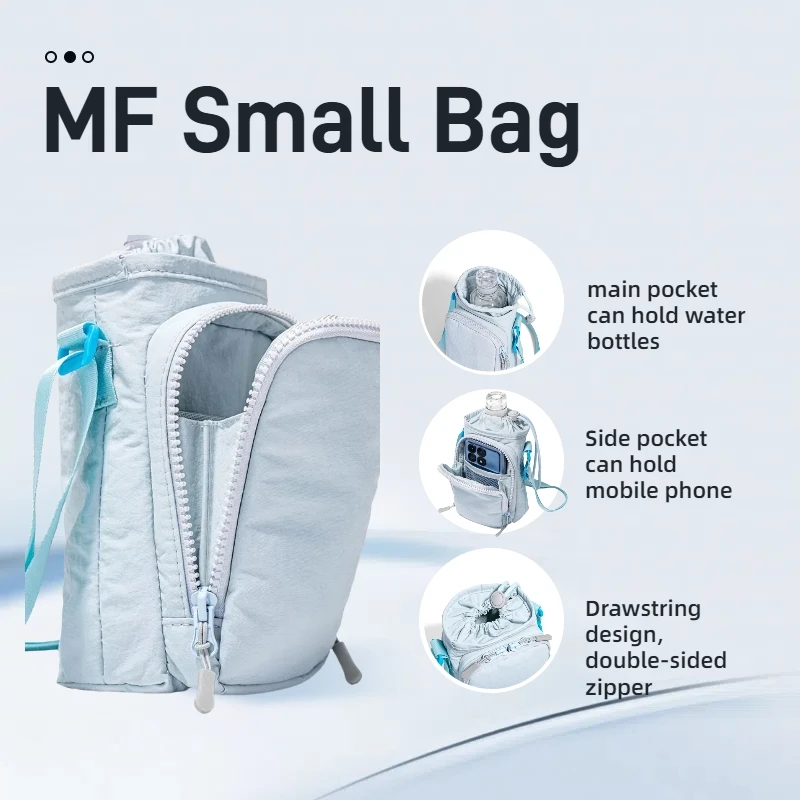 Compact Water Bottle Carrier Bag with Adjustable Strap and Phone Pocket