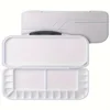 Watercolor Palette with Lid: 18 Wells Airtight Folding Paint Palette with Large Mixing Tray - Empty Acrylic Painting Art Pallet 1