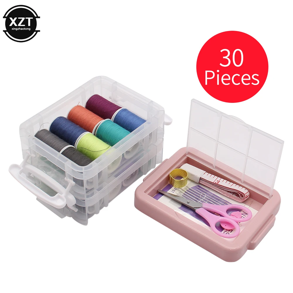 2022 Multifunction PP Box Sewing Kit Needle Tape Scissor Threads Sewing Boxes Home & Travelling Sewing Storage Boxes Accessories