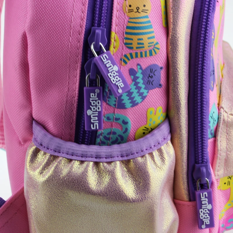 Australian Original Smiggle Children's Schoolbag Baby Backpack Kindergarten Small Class Pink Cat Cute Small Kids 1-4 Years