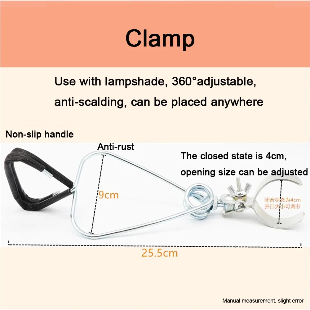 Reptile Heating Lamp Reptile Light Bulb Reptile Lamp Bulb Poultry Heating Bulb Heating Lamp Bulb Reptile UVA UVB Lampshade Holder Turtle UVB Heating Bulb Light Holder with Clamp Lighthouse for Tortoise Chicken Brooder Basking