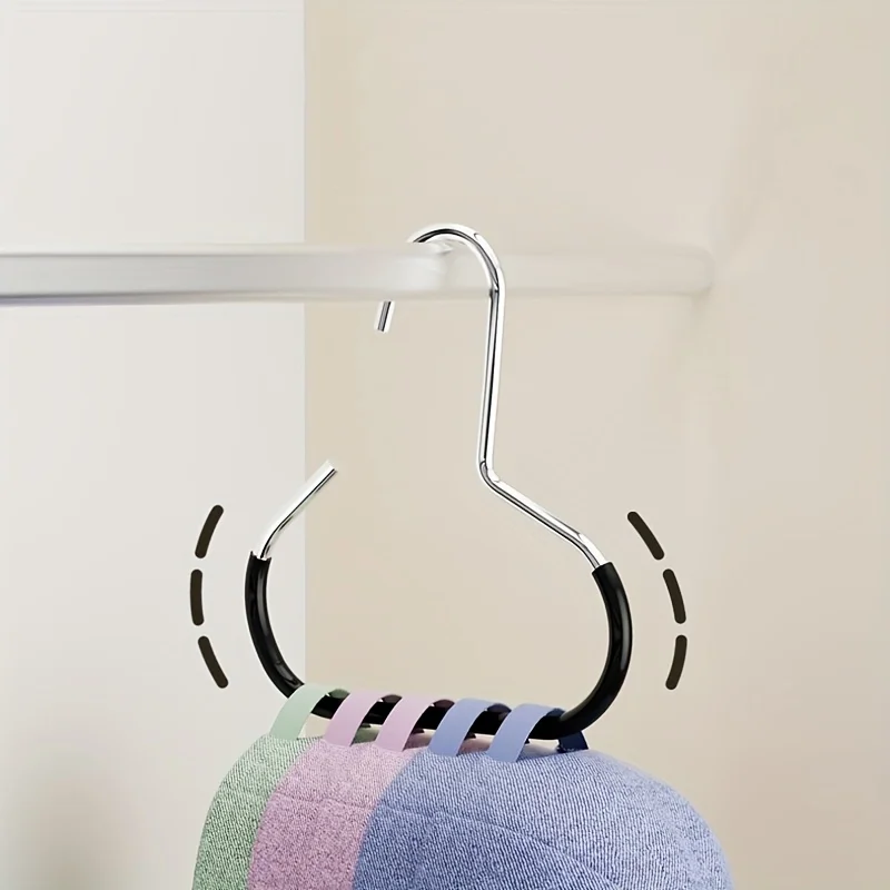 2pcs Clothes Accessories Hanger Cap Ties Belt Underwear Hook No Trace Non-slip Hat Rack Wardrobe Organizer Cap Ties Belt Storage 6