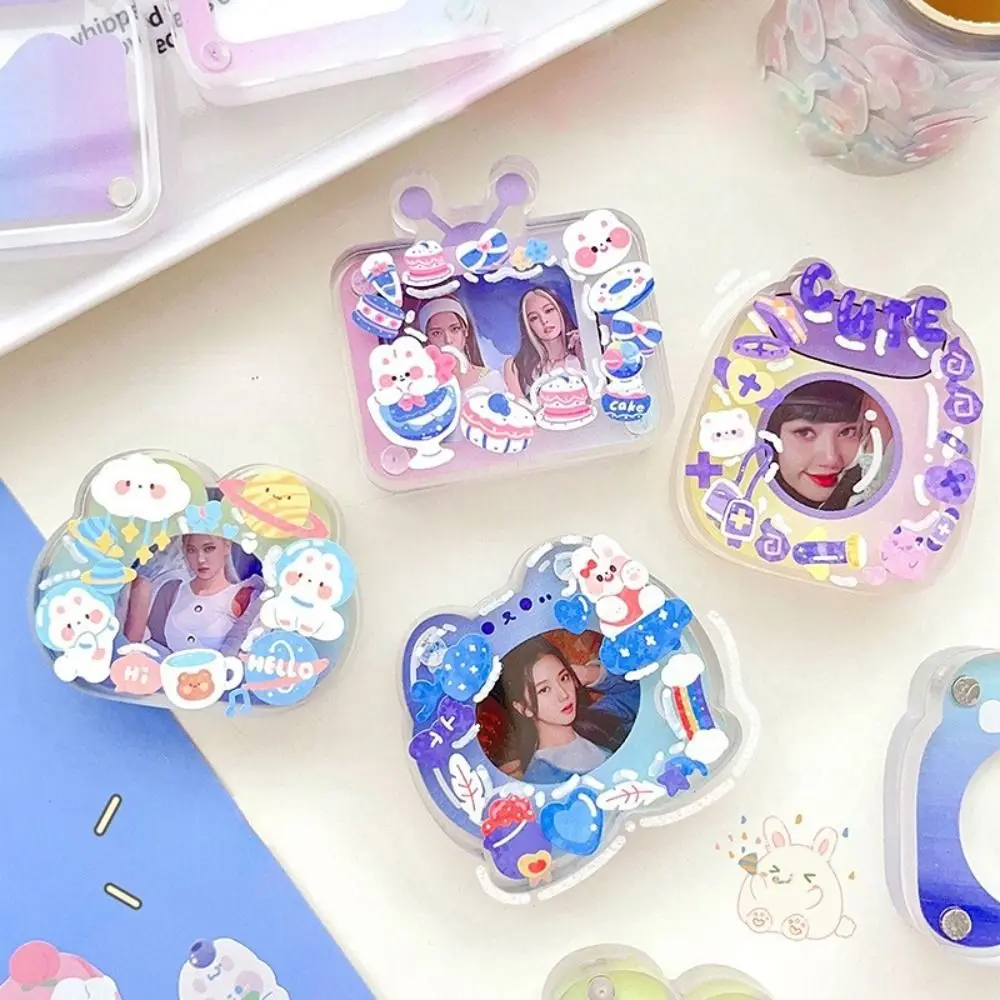 

Kawaii DIY постепенные канцелярские товары для школьников Фото Дисплей Idol Фотокарта кирпичная фоторамка фотография