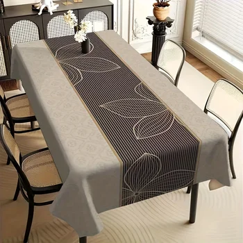 VIKAMA Simple Nordic Luxury Design Tablecloth, Water-Resistant And Dirt-Proof, For Dining Room, Cafes, And Kitchen Home Decor 1