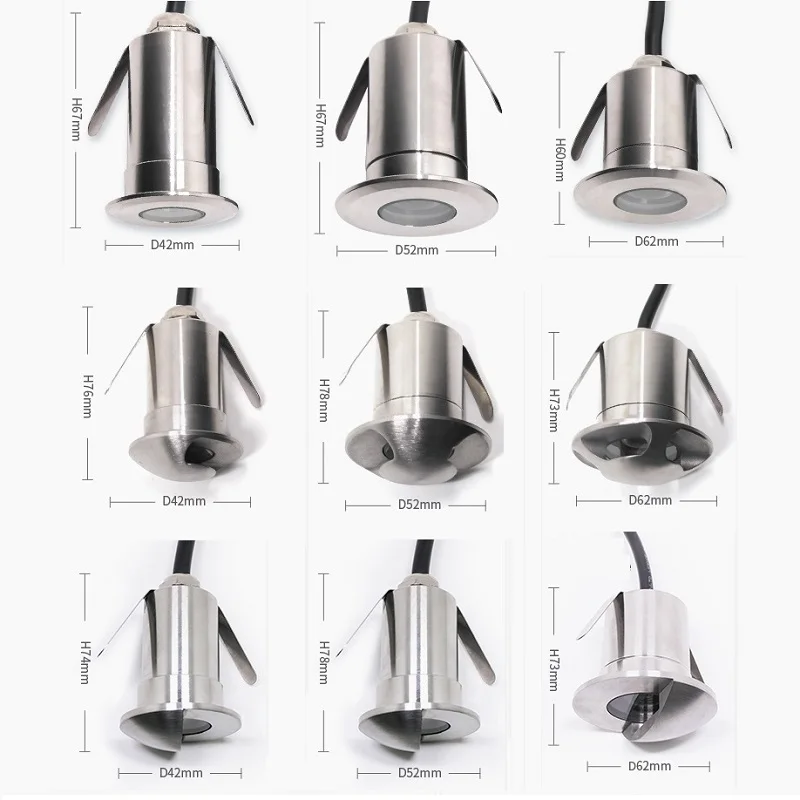 IP68 Waterproof Led Underground Light Outdoor Terrace Spot 12V RGB Garden Decoration Dimmable Recessed Floor Deck Lamp 3W DMX512