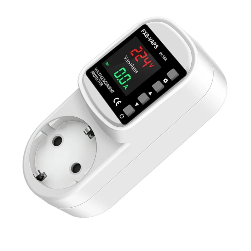 16A Adjustable Over Under Voltage Protector For 110V Appliances, Auto Power Cutoff & Safe Restoration Relay