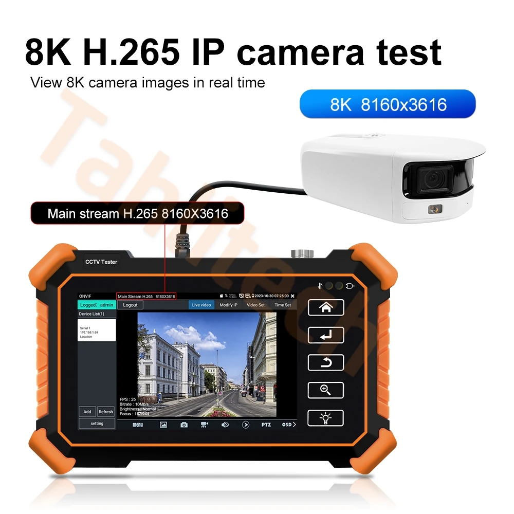 Testeur De Caméra IP Rsrteng IPC-1900C Plus - Écran 4", 8K, PoE, Traceur Câble - Neuf, Livraison USA
