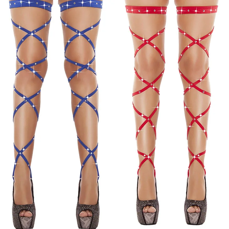 

Hot Fishnet Sexy Bling Stockings Long Pantyhose Women Thigh-High Rhinestone Crystal Shinny Leg Wraps Stocking Lingerie Bandage