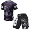 New Men Boxing Set Compression Jersey Pants 3D Orangutan Print Rashguard Kickboxing Tight T-shirts Pants Muay Thai MMA Fightwear 5