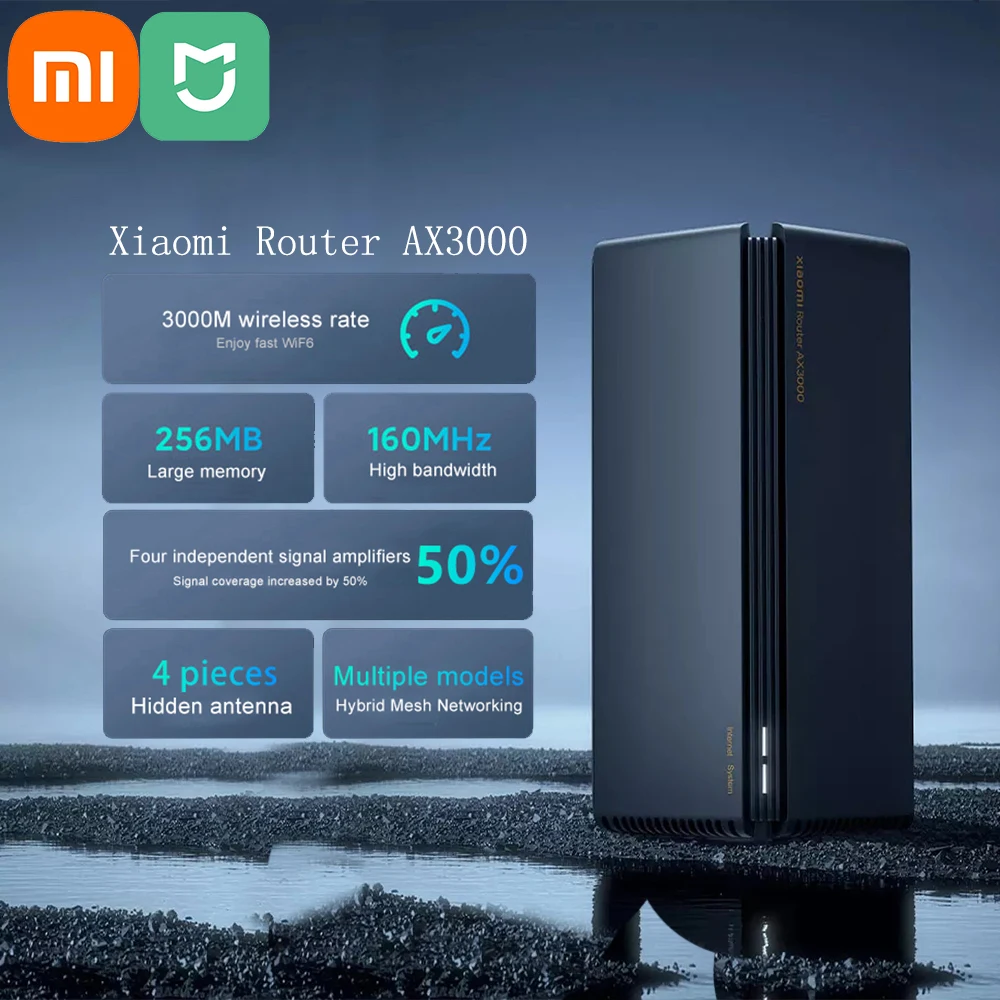 Xiaomi Mijia Redmi Ax3000 Roteador sem Fio Dupla Frequência 256mb 5g Gigabit Completo Ofdma Amplificador de Sinal Ppoe - Imagem 4