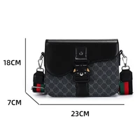 Sac à bandoulière à motif Jacquard pour hommes, sac à bandoulière haut de gamme décontracté pour les déplacements professionnels, sac à bandoulière quotidien étanche 4