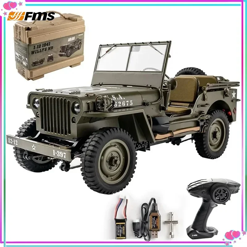 

Fms1:6 1:12 Willis Willys Remote-controlled Off-road Electric Rc Climbing Vehicle Simulation Model Decoration Birthday Gift