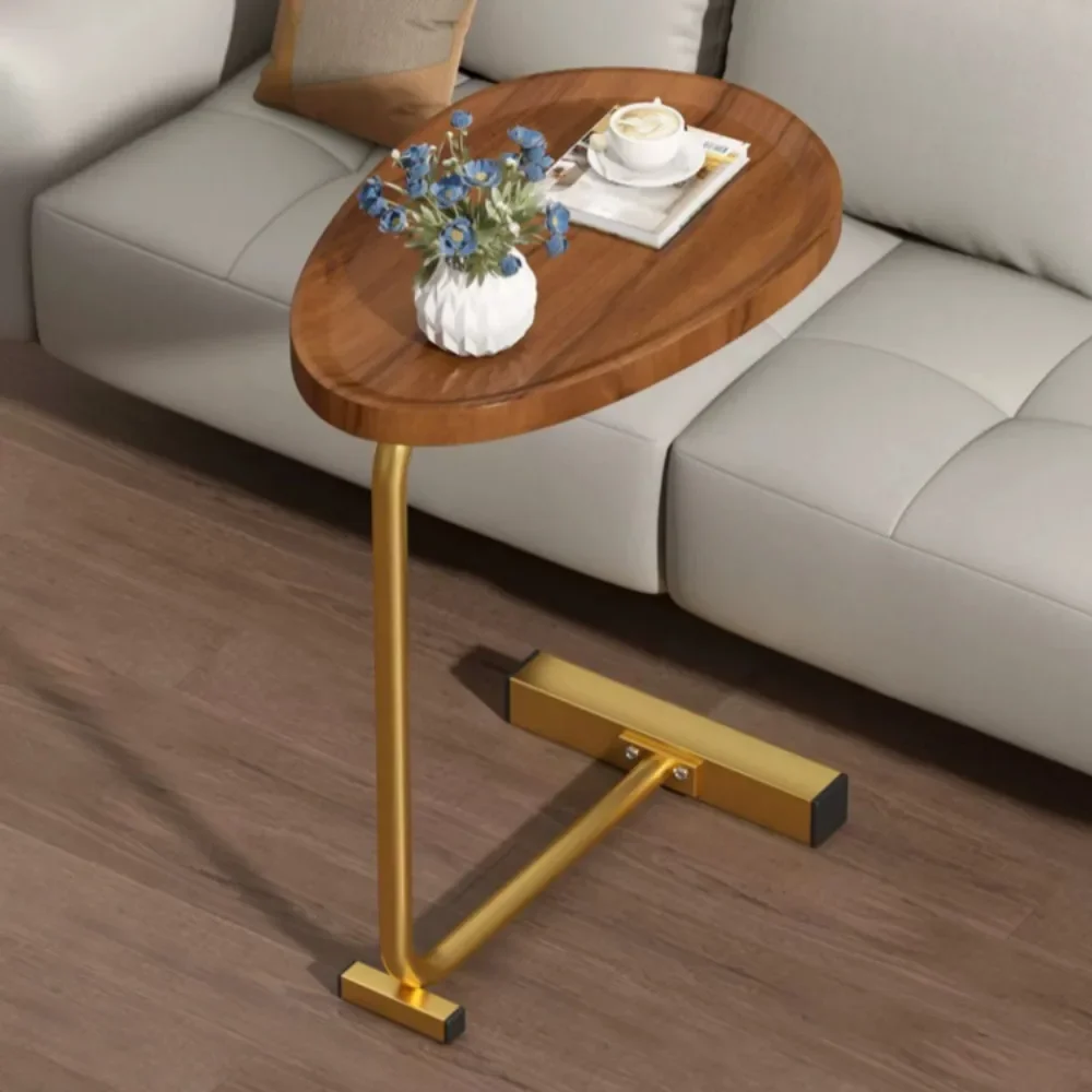 C Shaped Sofa Side Table Light Luxury Corner Teapoy Mobile Tea Tray Desk Balcony Inn Coffee Stand Living Room Computer Tables