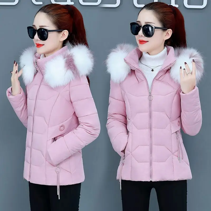 

Women Winter Jacket 2023 New Warm Cotton Down Parkas Slim Female Puffer Portable Windproof Coat Chaqueta Mujer N188