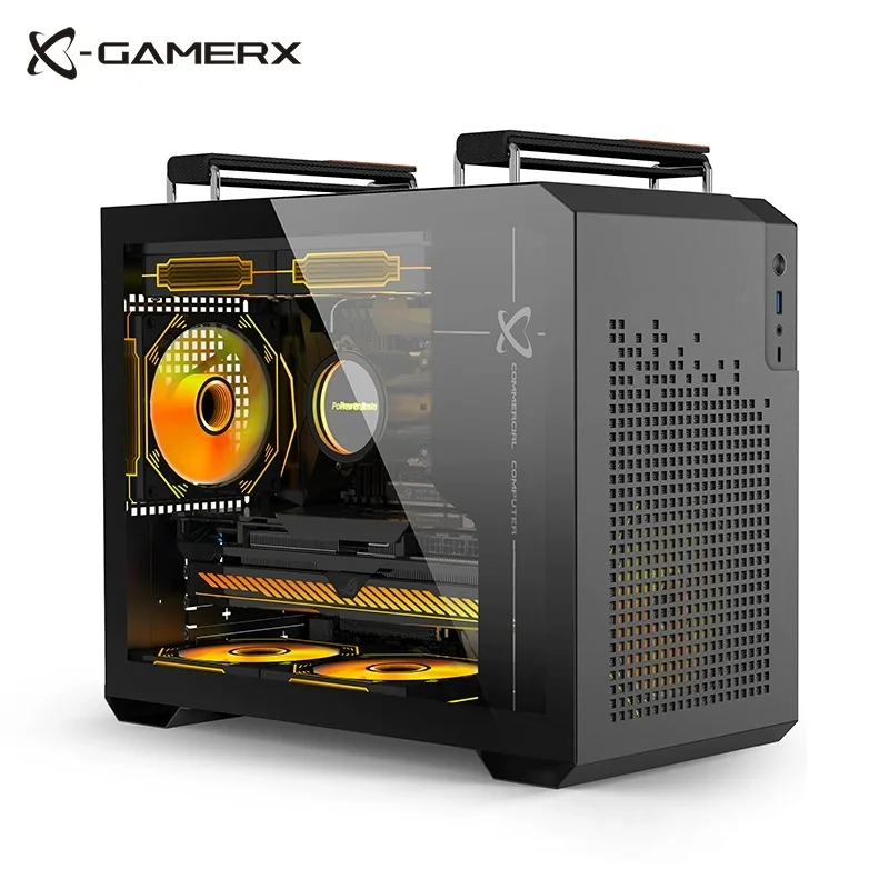 X-GAMERX X300 미니는 휴대용 케이스와 함께 제공되며, 240도 수냉 시스템을 지원하는 TYPEC 인터페이스를 갖추고 있습니다.