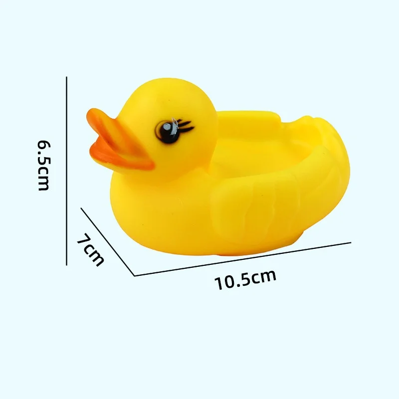 Mini cute Yellow Duck bath toy, children's pool water toy, birthday gift, waterproof windup toy 4