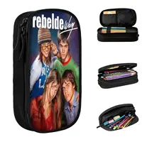 Cute Rebelde Way Pencil Cases Pencilcases Pen Box for Girls Boys Large Storage Bag Students School Zipper Stationery 1