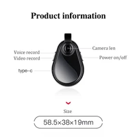 1080P Action Camera Oculta Wide View Angle Portable Small Nacklace Audio Video Voice DV Dictaphone 8-128GB Digtal Recorder Cam 5